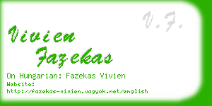 vivien fazekas business card